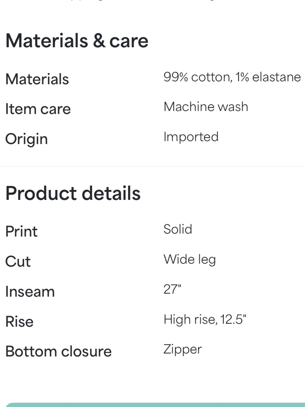 pistola Penny High Rise Crop Wide Leg Jean in Light Blue - Picture 5 of 5